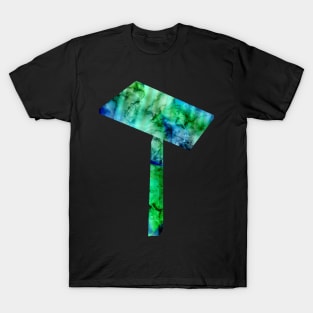 Cut Up Blue And Green Marble T-Shirt